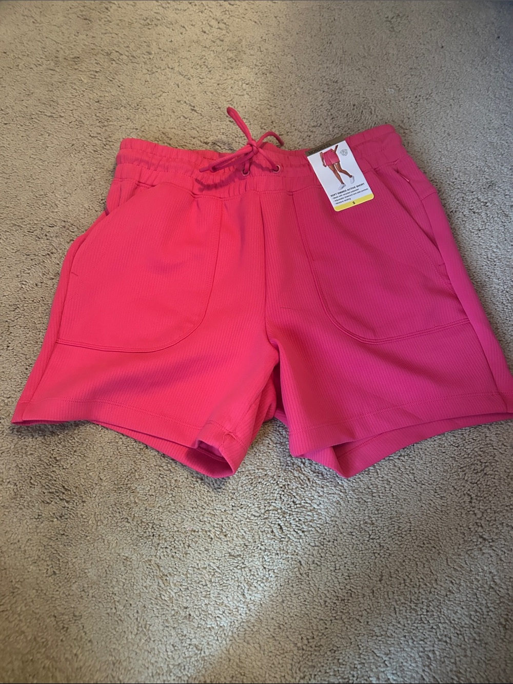 NWT Mondetta Pink Soft Ribbed Active Short